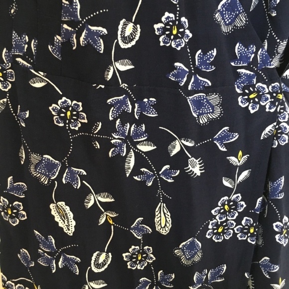 GAP Navy Floral Midi Wrap Dress XS - Picture 6 of 7